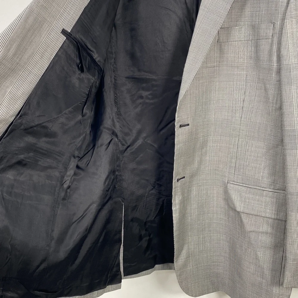 J. Peterman Wool Blazer gingham Men's 46 - Picture 7 of 12